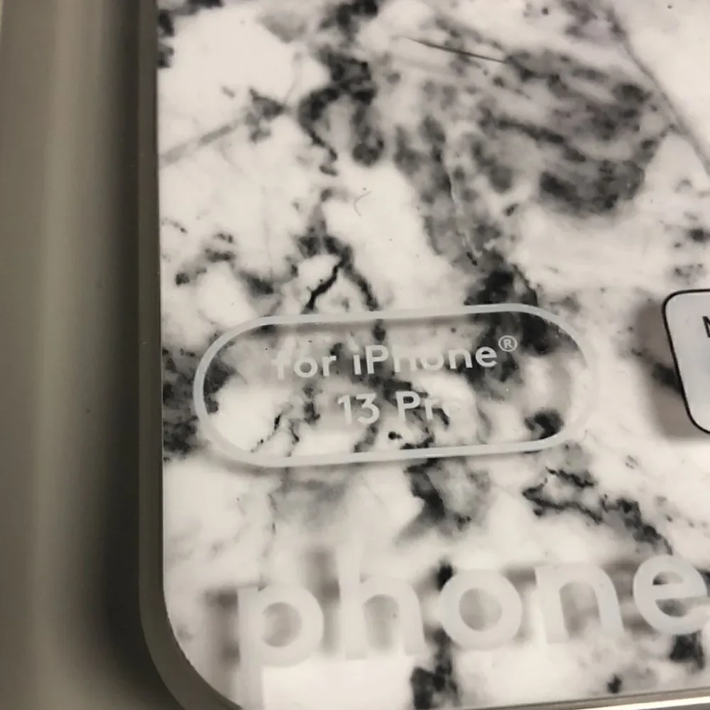 Heyday Phone Case for Apple iPhone 13 Pro with MagSafe - White Marble/Green Leaf